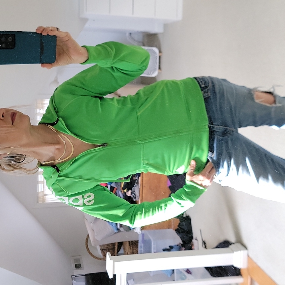 Adidas zipper hoodie with pockets